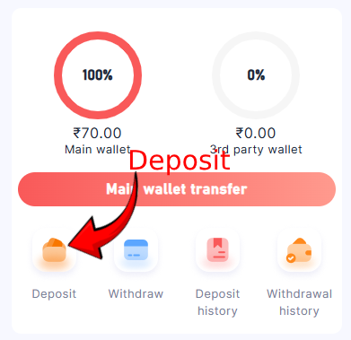 Bunty Game Deposit option