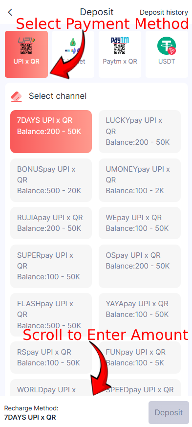 Bunty Game Deposit